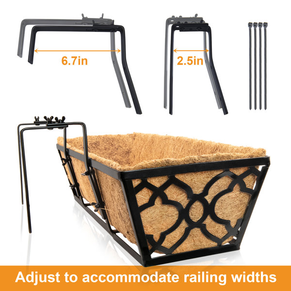 Red Barrel Studio® Metal Outdoor Window Box Planter Wayfair